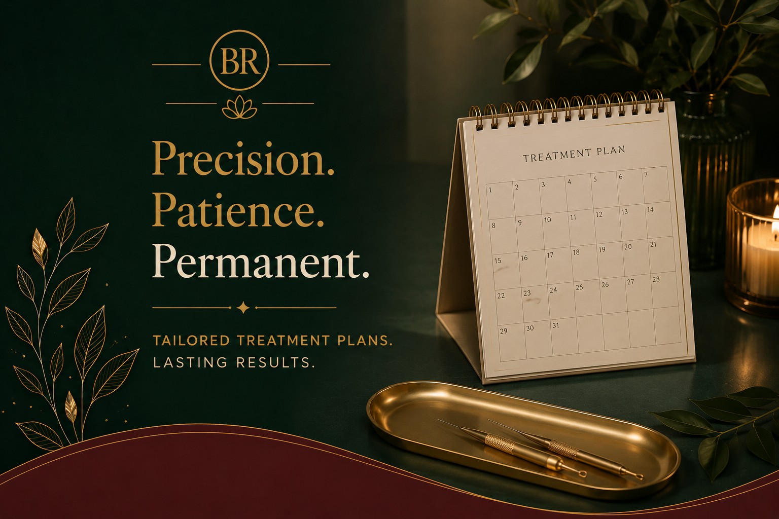 Bare Radiance Studio treatment planning calendar and electrolysis tools, representing a tailored electrolysis appointment schedule