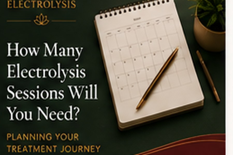 Treatment planning consultation showing electrolysis session schedule for permanent hair removal